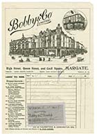 Bobby and Co Margate; bill, 1908  | Margate History
